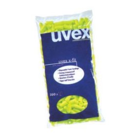   2112003, Uvex x-fit, lime színű,  200 pár ömlesztve, utántöltő, adagolóhoz (SNR 37dB) U2112.003-as