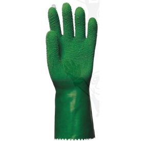   3815, Végig mártott, zöld, vágásbiztos, csúszásgátló, erősített latex, 32cm 3815-ös