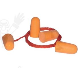   Kúp alakú, zsinóros, hipoallergén füldugó (SNR 37dB) 3M 1110-es, szín: Narancssárga