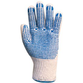   4348-50 munkavédelmi kesztyű poliészter/pamut tenyéren csúszás elleni pöttyözés gumírozott mandzsetta