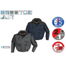   RIPSTOP szürke/fekete sokzsebes dzseki, 2/1: levehető ujjak, szakadásbiztos anyag