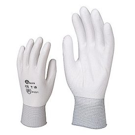   6807-10 Vágás- és kopásálló munkavédelmi kesztyű, poliuretán tenyérrel, fehér