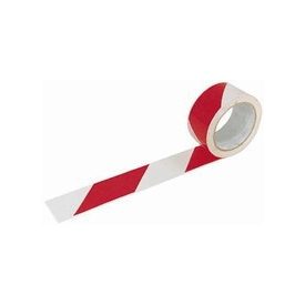   70030, Öntapadós jelzőszalag, 5cm x 66m, piros-fehér 70030