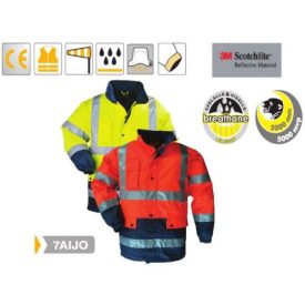 Airport lélegző esőkabát, Pes/PU 170g/m, narancs/kék