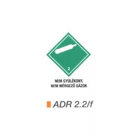 Nem gyúlékony, nem mérgezö gázok ADR 2.2/f