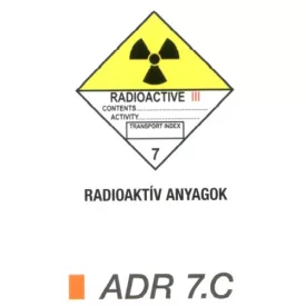Radioaktív anyag ADR 7.C
