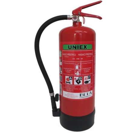 Beta Uniex 6L habbal oltó lítium és elektromos berendezések oltására alkalmas.