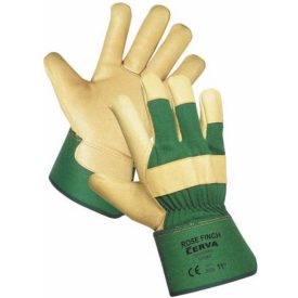   ROSE FINCH Színsertésbőr tenyerű, pamutszövet kézhátú és mandzsettájú kombinált munkavédelmi kesztyű Thinsulate meleg béléssel.