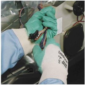   EASY FLEX 47-200 Finom kötött pamutkelméből készült, szakításnak, átszúrásnak, átvágásnak és dörzsölésnek ellenálló, könnyű, rugalmas, antisztatikus munkavédelmi kesztyű nitril bevonatú tenyérrel és ujjakkal.