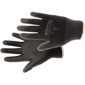   BOUNCING BLACK Kényelmes munkavédelmi kesztyű PU bevonatú nylon anyagból.