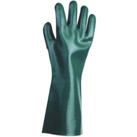   UNIVERSAL Varrott pamut, nitril/PVC-be mártott munkavédelmi kesztyű, 45cm