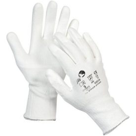   NAEVIA vágásálló fehér kötött, mártott tenyerű munkavédelmi kesztyű