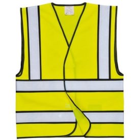 Hi-Vis mellény fekete betétekkel, Jólláthatósági