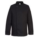 Portwest, Surrey Chef Jacket  L/S, Black, M-s