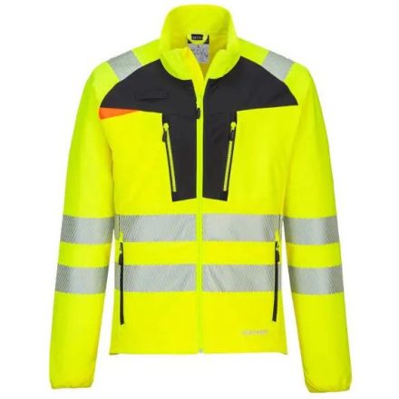 DX481 -Portwest könnyű és légáteresztő Hi-Vis Zip Base felső felöltő ujjakkal ami magas rugalmasságú és rendkívül tartós 4XL