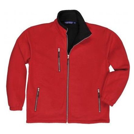 F401RERS, City polár pulóver F401, normál fazon, piros színben