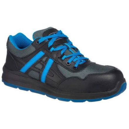 FT60 Portwest Compositelite Mersey Trainer S1P Munkavédelmi cipő Fekete/Kék 43