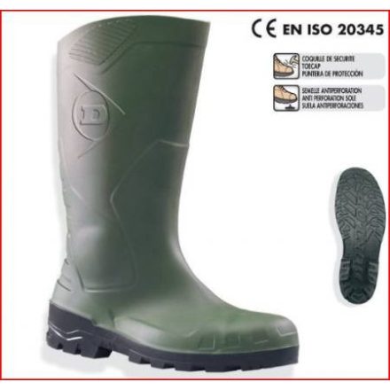 DUNLOP Devon acélbetétes PVC S5 SRA munkavédelmi csizma GAND95238-47