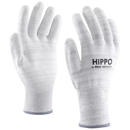 Rock Safety HIPPO Karbonszálas, vágásbiztos, nylon ESD kesztyű PU tenyérmártással