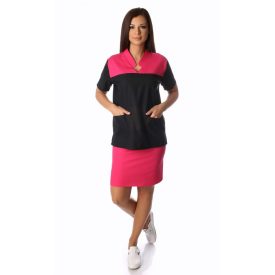   BEBÚJÓS NŐI KÖPENY, FEKETE ALAPON VÁLASZTHATÓ SZÍNŰ DÍSZÍTÉSSEL 802