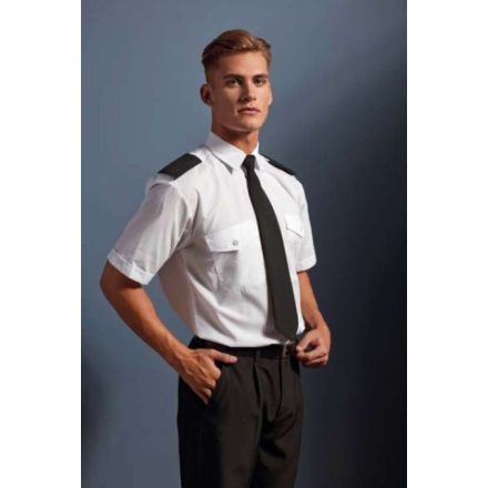 PR212 Férfi rövid ujjú ing PILOTA Fehér 2XL