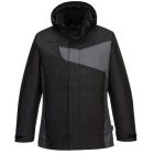 PW260 Portwest állítható levehető kapucnis munkavédelmi téli kabát Fekete/Z szürke S