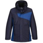 PW260 Portwest állítható levehető kapucnis munkavédelmi téli kabát Navy/Royal kék M