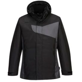   PW260 Portwest állítható levehető kapucnis munkavédelmi téli kabát Fekete/Z szürke és Navy/Royal kék