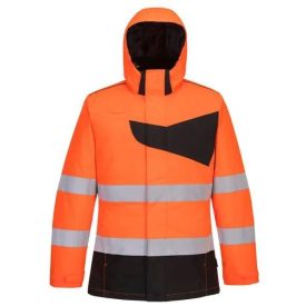   PW261 Portwest jólláthatósági téli munkavédelmi kapucniskabát Narancs/Fekete és Sárga/Fekete