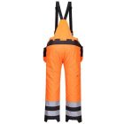 PW351 Portwest tartós 300D Oxford poliészter Hi-Vis téli nadrág Narancs/Fekete XXL