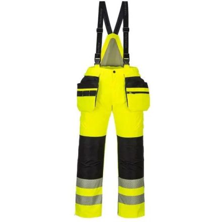 PW351 Portwest tartós 300D Oxford poliészter Hi-Vis téli nadrág Narancs/Fekete XL