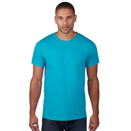 an980cbb-s, ANVIL (AN980) nyári rövid ujjú férfi póló,/fésült pamut környakas, Karib