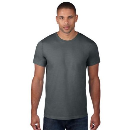 an980ch-s, ANVIL (AN980) nyári rövid ujjú férfi póló,/fésült pamut környakas, Szürke/Charcoal