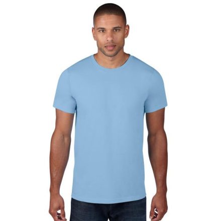 an980lb-s, ANVIL (AN980) nyári rövid ujjú férfi póló,/fésült pamut környakas, Világoskék/Light