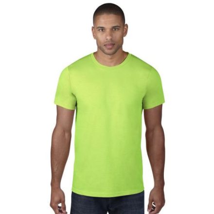 an980neg-s, ANVIL (AN980) nyári rövid ujjú férfi póló,/fésült pamut környakas, Neon zöld/Neon