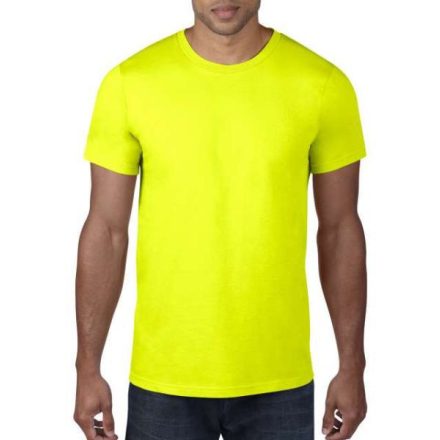 an980ney-s, ANVIL (AN980) nyári rövid ujjú férfi póló,/fésült pamut környakas, Neon sárga/Neon