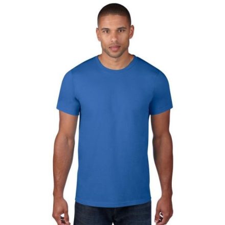 an980ro-s, ANVIL (AN980) nyári rövid ujjú férfi póló,/fésült pamut környakas, Királykék/Royal