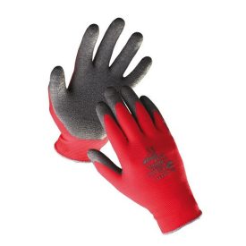   HORNBILL Kötött, varratmentes nylon munkavédelmi kesztyű, rugalmas gumibevonatú tenyérrel és ujjakkal, rugalmas mandzsettával.