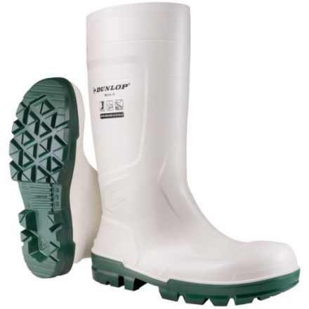 DUNLOP WORKIT SAFETY S4 FEHÉR PVC CSIZMA_47