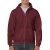 gi18600ma-s, GILDAN FULL ZIP (GI18600) férfi pulóver poliészter/pamut zsebes végig zipzáras