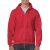 gi18600re-s, GILDAN FULL ZIP (GI18600) férfi pulóver poliészter/pamut zsebes végig zipzáras