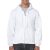 gi18600wh-s, GILDAN FULL ZIP (GI18600) férfi pulóver poliészter/pamut zsebes végig zipzáras