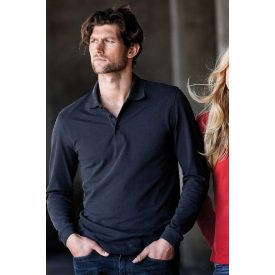   KARIBAN (KA243)  hosszú ujjú férfi galléros póló, oldalvarrott, 100% Pamut