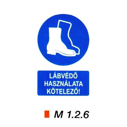 Lábvédő használata kötelező! m 1.2.6