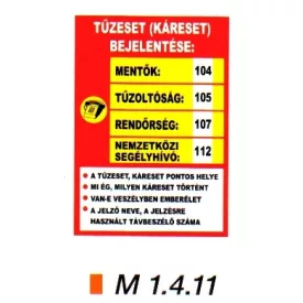 Tűzeset bejelentése m 1.4.11