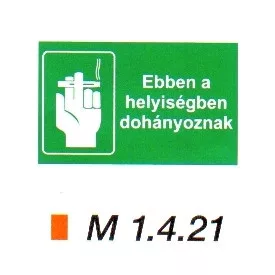 Ebben a helyiségben dohányoznak m 1.4.21