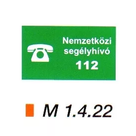 Nemzetközi segélyhívó 112  m 1.4.22