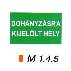 Dohányzásra kijelölt hely m 1.4.5