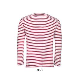   so01402wh-re-2xl, SOL'S MARINE (SO01402) nyári hosszú ujjú férfi póló 10% pamut fésült pamut