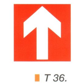Iránymutató nyíl (piros) tábla t 36.